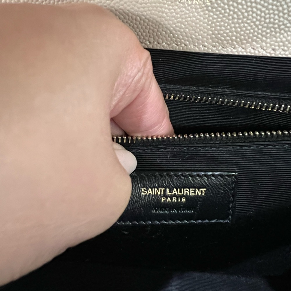 Saint Laurent Classic Monogram Envelope Satchel Mixed Matelasse Leather Large - Picture 11 of 17